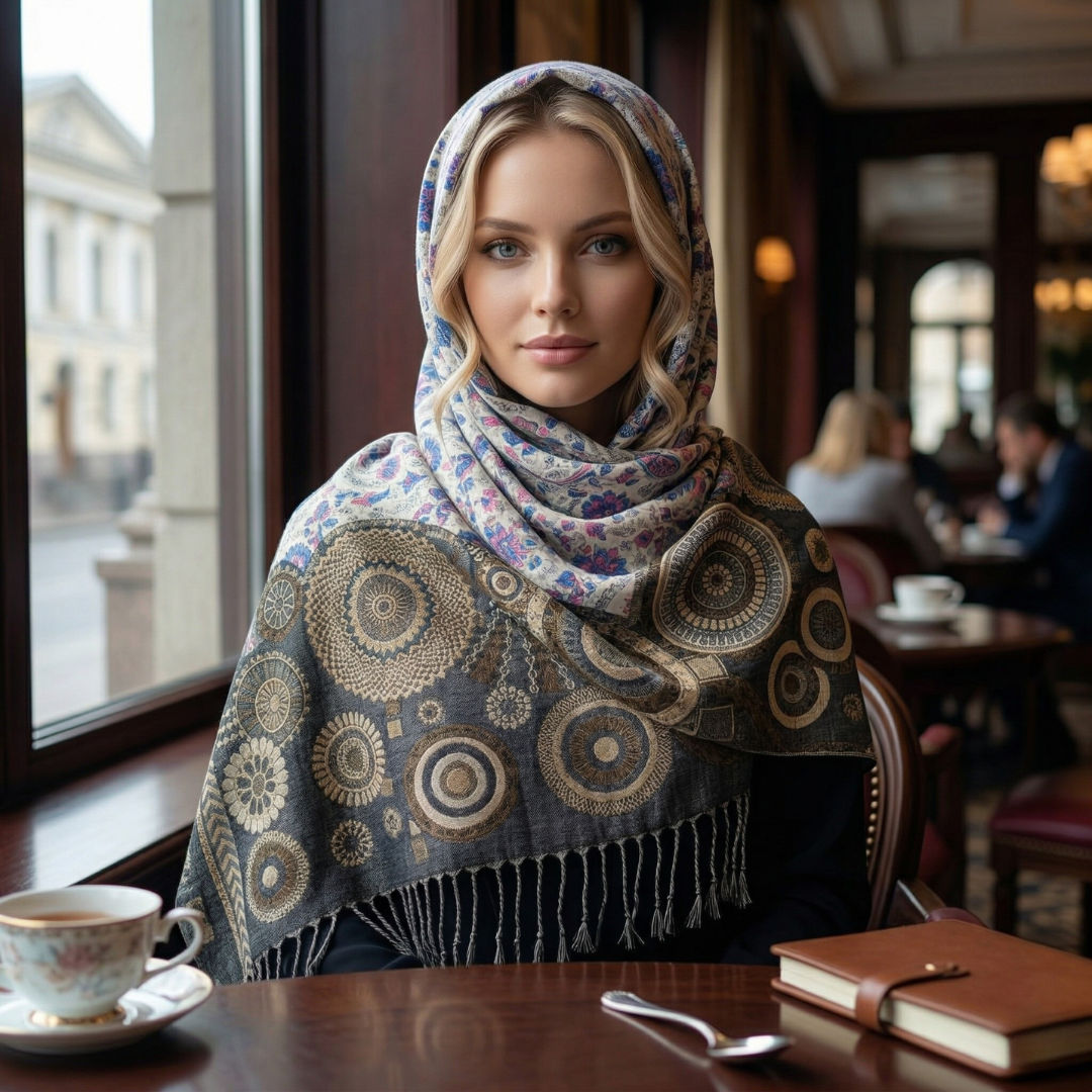 Grey Fine Wool Hijab